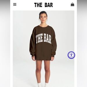 THE BAR Varsity Sweatshirt Chocolate/White L
